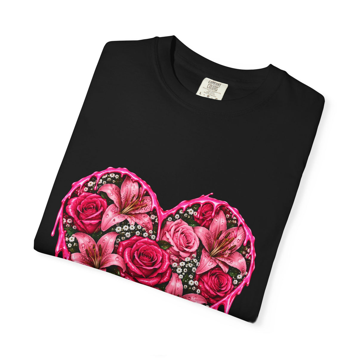 Heart of Roses Unisex Garment-Dyed T-shirt