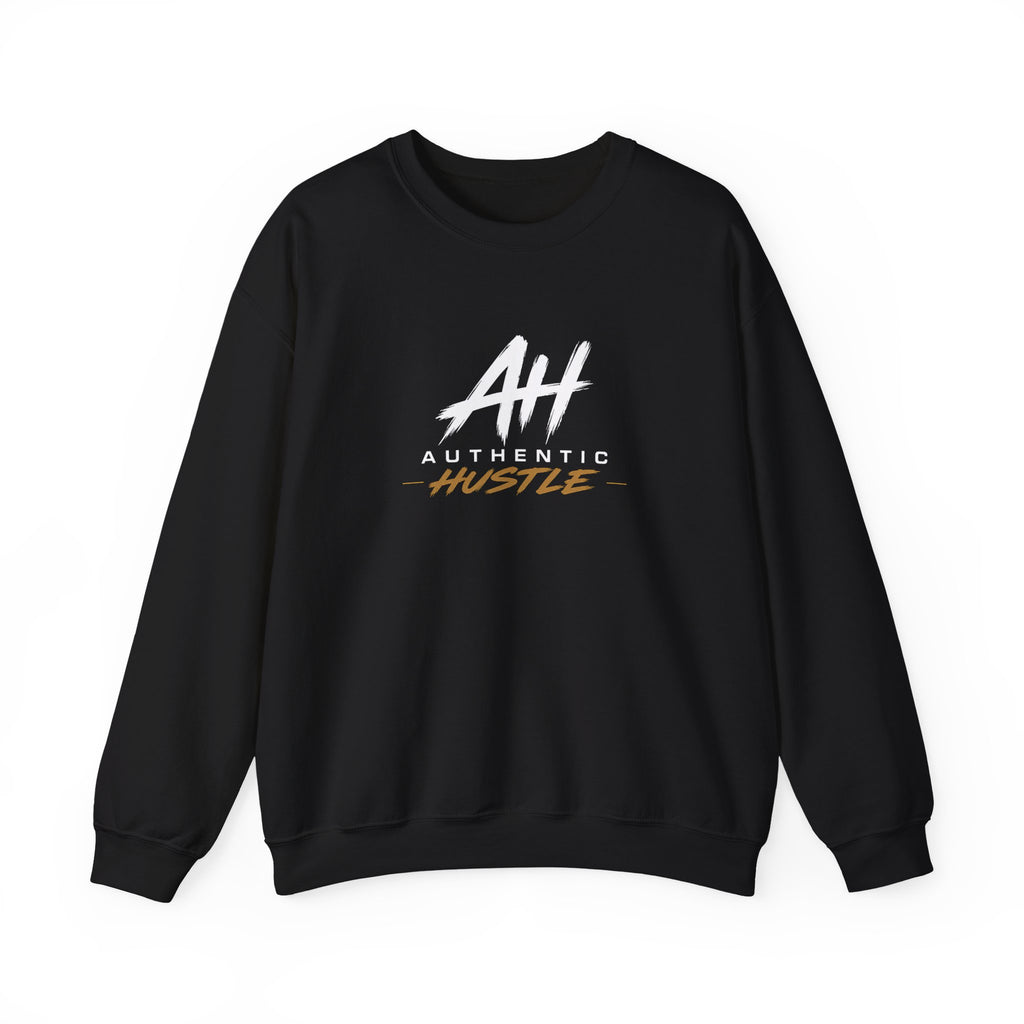 Authentic Hustle Crewneck Sweatshirt — Unisex Crewneck Pullover