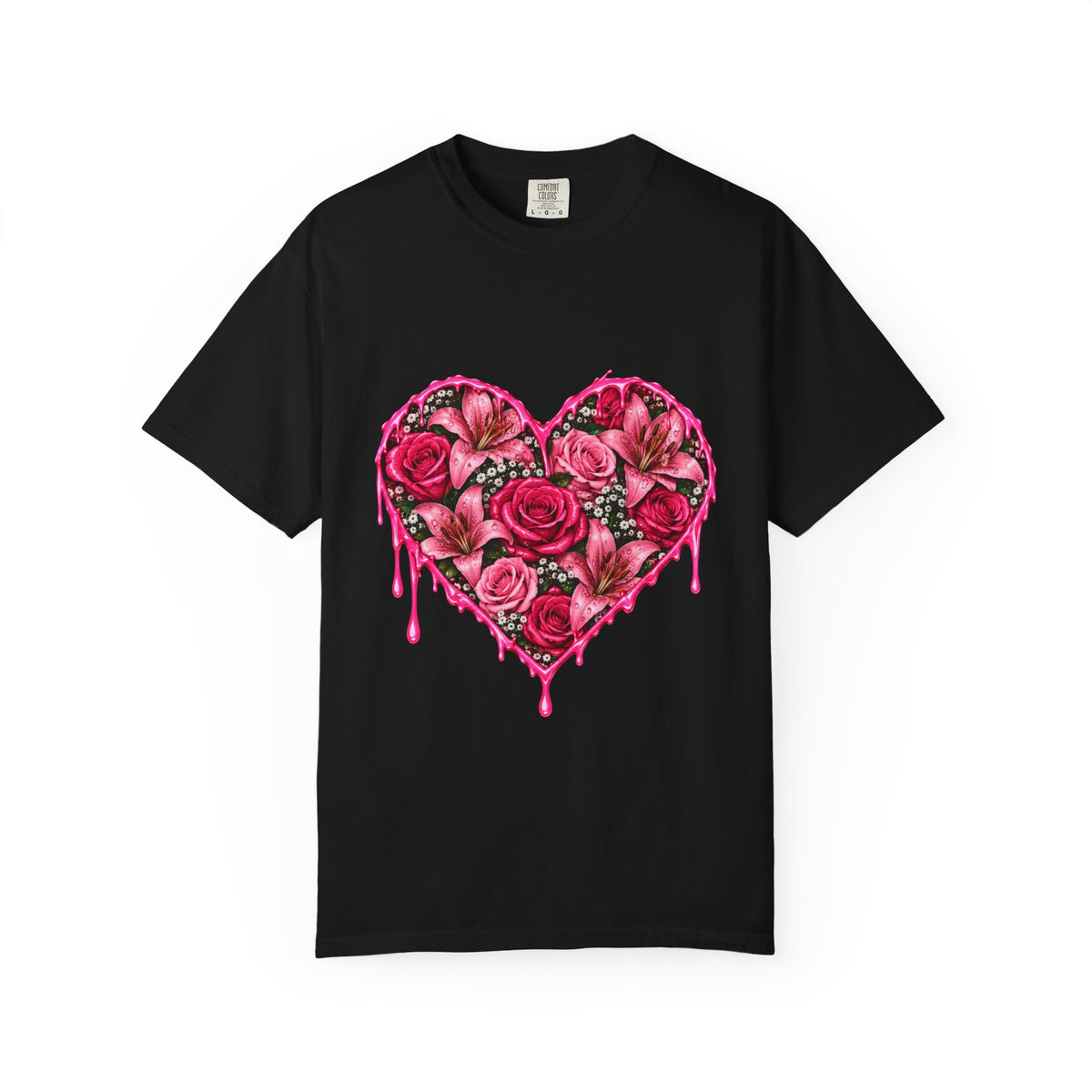 Heart of Roses Unisex Garment-Dyed T-shirt
