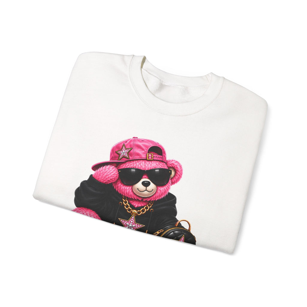 Pink Aura Bear — Unisex Heavy Blend™ Crewneck Sweatshirt