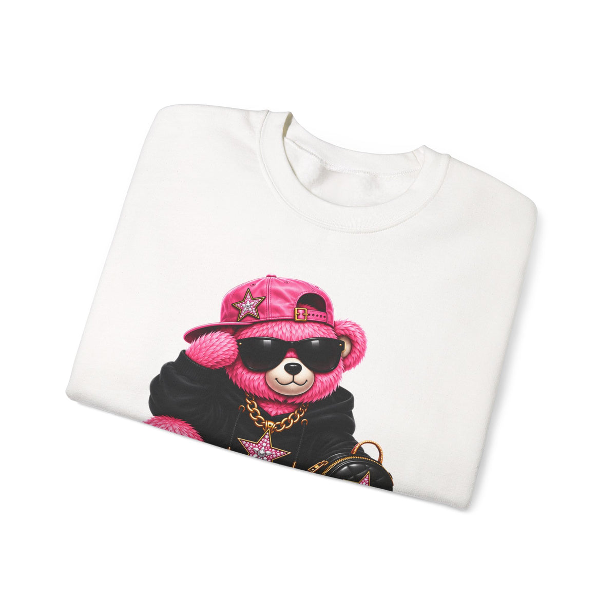 Pink Aura Bear — Unisex Heavy Blend™ Crewneck Sweatshirt