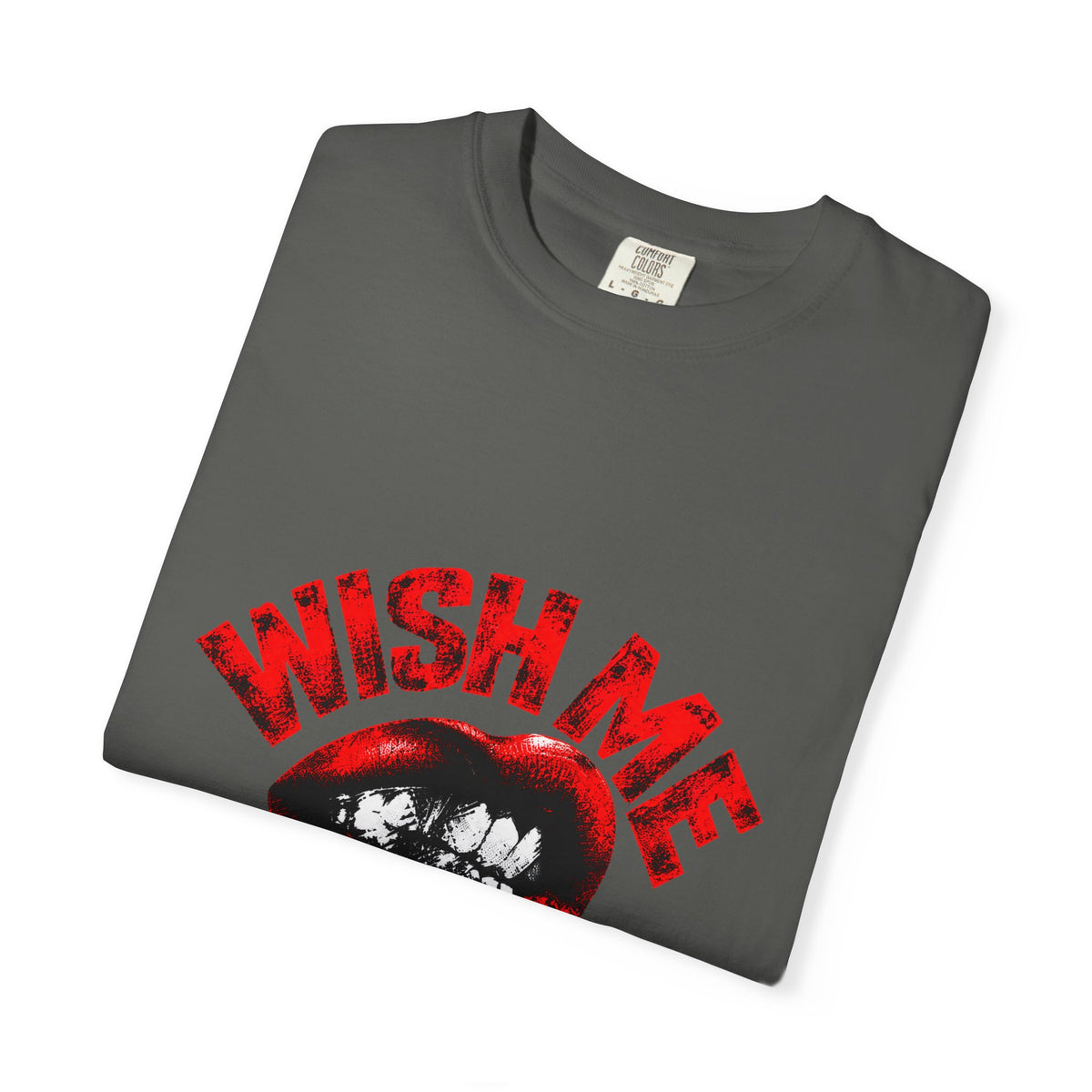 Wish Me Luck (Unisex) T-shirt — Retro Red Lip
