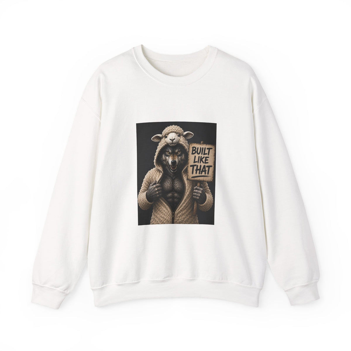 Wolf Not Sheep Sweatshirt – 'Built Like That' Crewneck