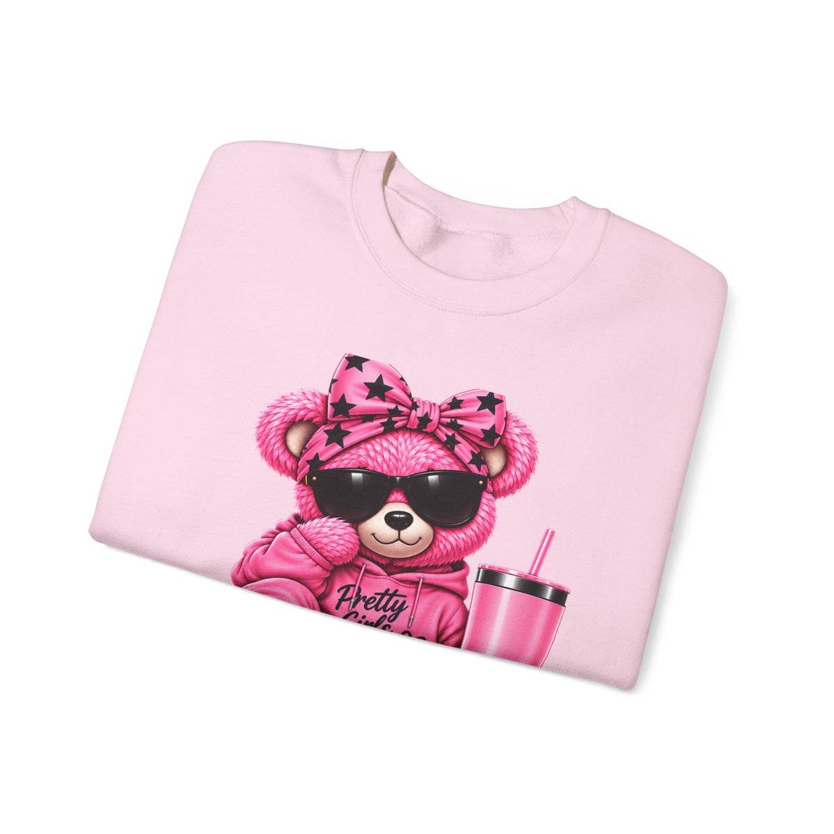 Pink Aura Bear — Unisex Heavy Blend™ Crewneck Sweatshirt