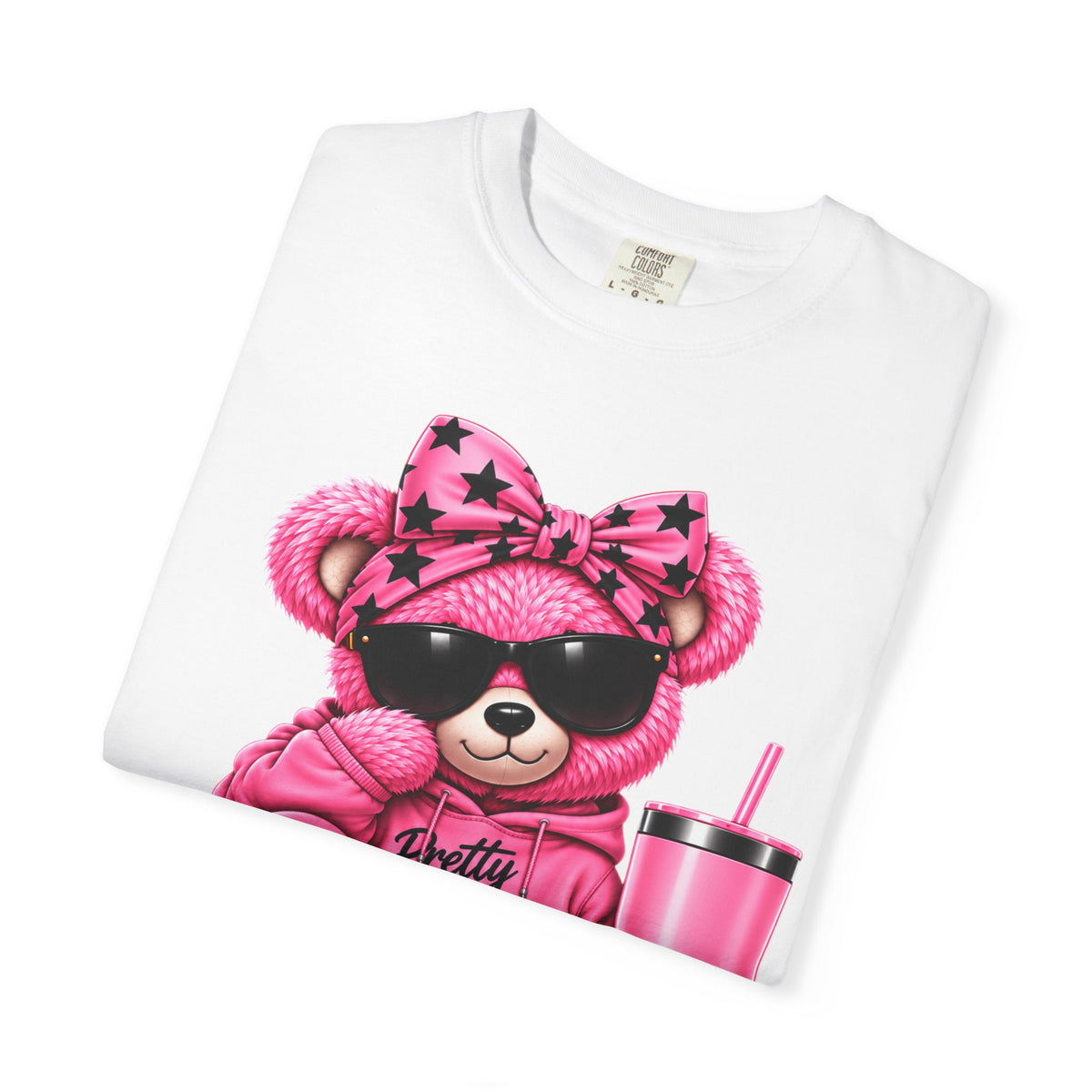 Pink Aura Bear — Unisex Garment-Dyed T-shirt