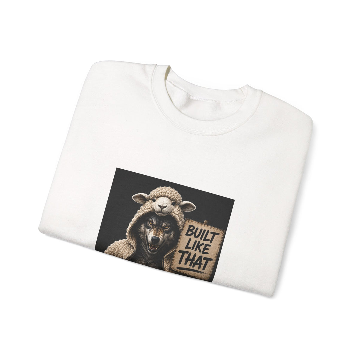 Wolf Not Sheep Sweatshirt – 'Built Like That' Crewneck