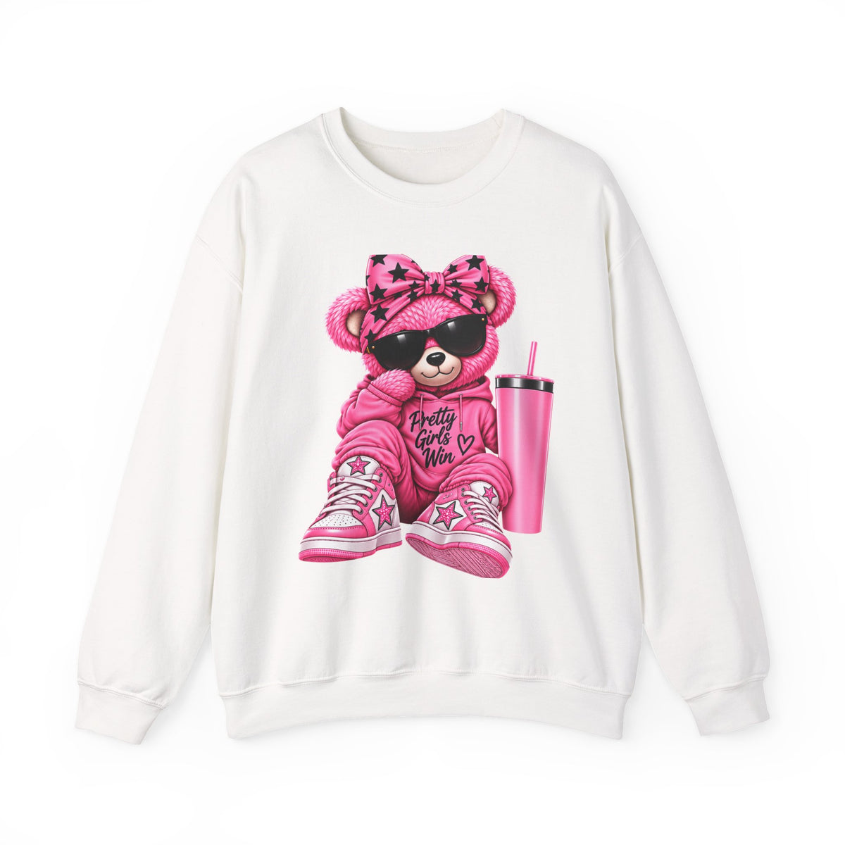 Pink Aura Bear — Unisex Heavy Blend™ Crewneck Sweatshirt