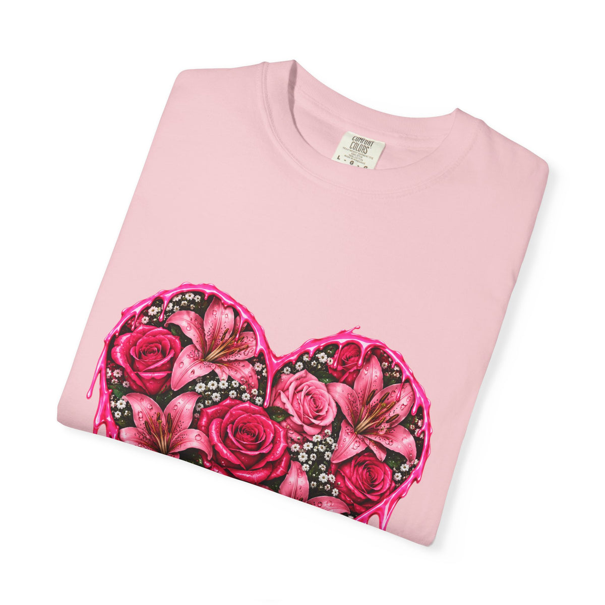 Heart of Roses Unisex Garment-Dyed T-shirt