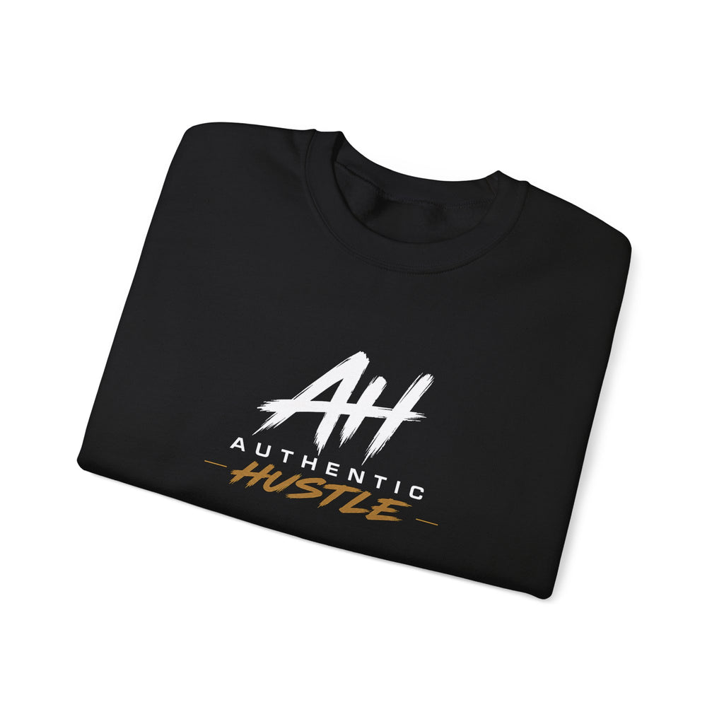 Authentic Hustle Crewneck Sweatshirt — Unisex Crewneck Pullover