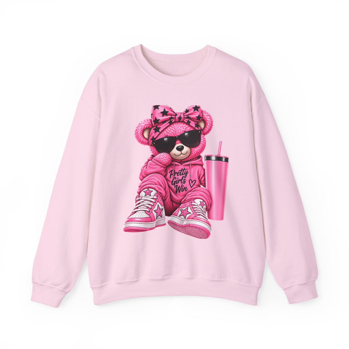 Pink Aura Bear — Unisex Heavy Blend™ Crewneck Sweatshirt