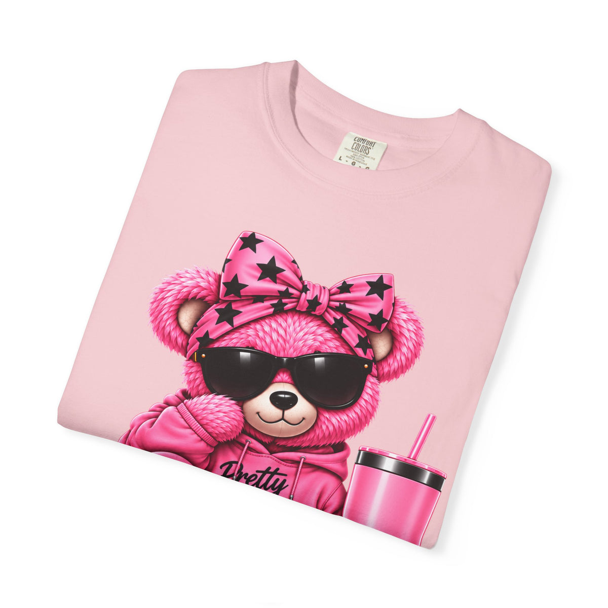 Pink Aura Bear — Unisex Garment-Dyed T-shirt