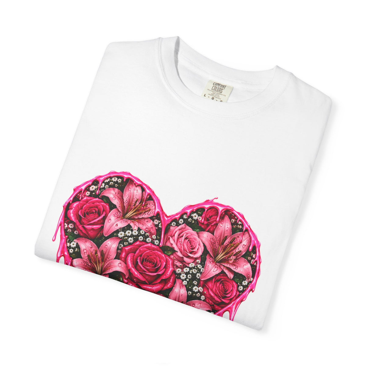 Heart of Roses Unisex Garment-Dyed T-shirt