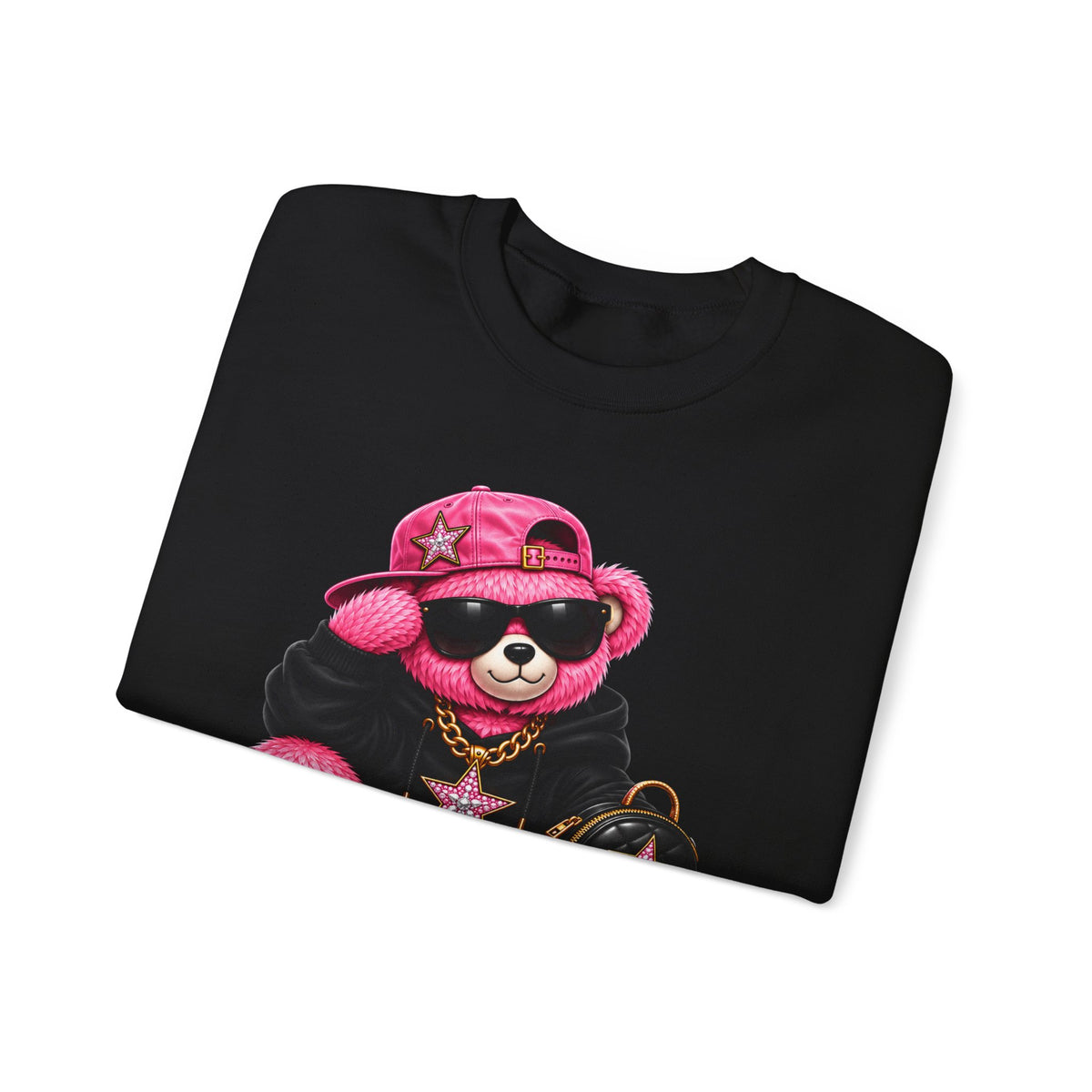 Pink Aura Bear — Unisex Heavy Blend™ Crewneck Sweatshirt