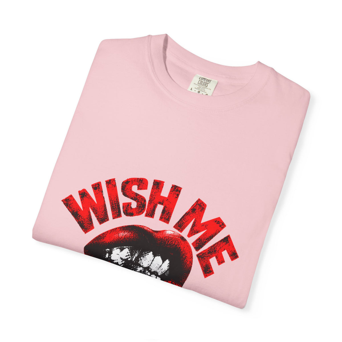 Wish Me Luck (Unisex) T-shirt — Retro Red Lip