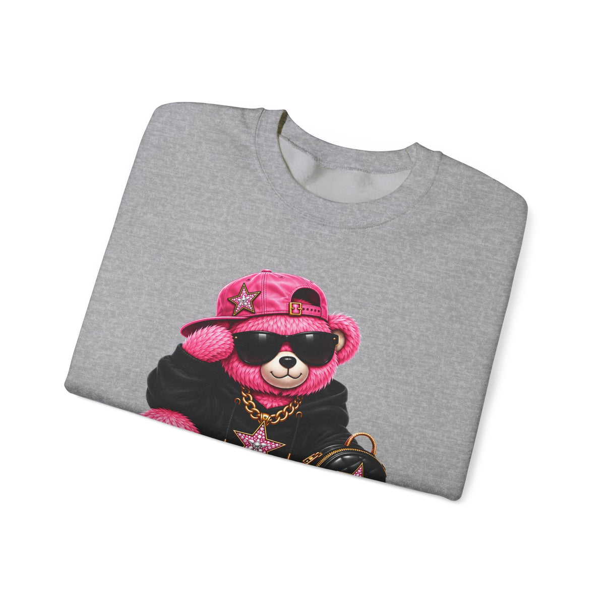 Pink Aura Bear — Unisex Heavy Blend™ Crewneck Sweatshirt
