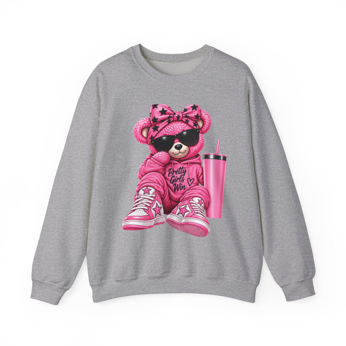 Pink Aura Bear — Unisex Heavy Blend™ Crewneck Sweatshirt