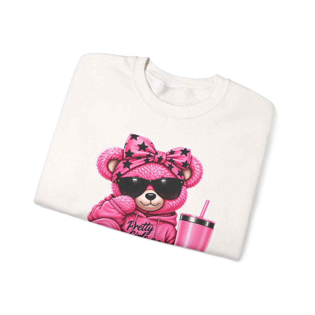 Pink Aura Bear — Unisex Heavy Blend™ Crewneck Sweatshirt