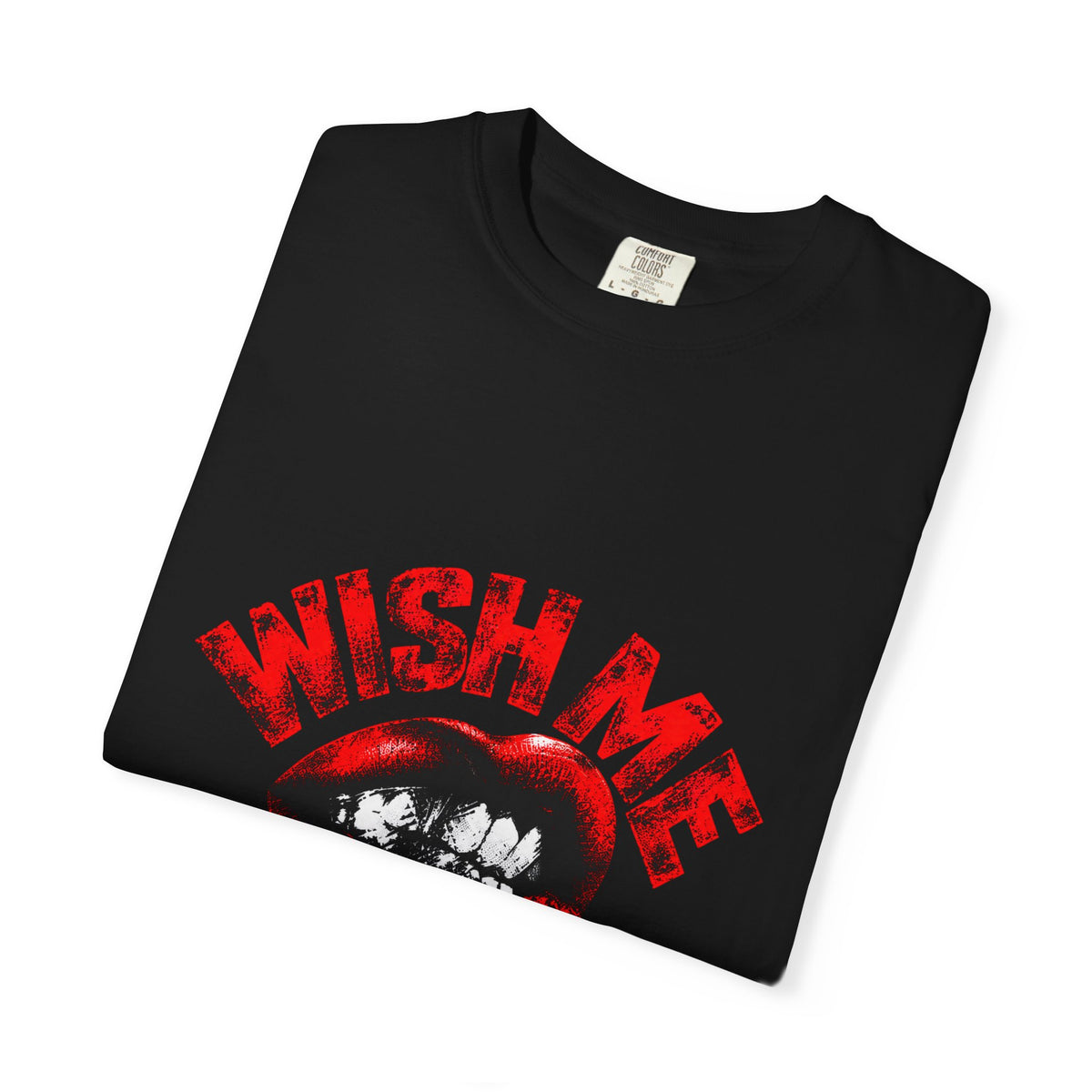 Wish Me Luck (Unisex) T-shirt — Retro Red Lip