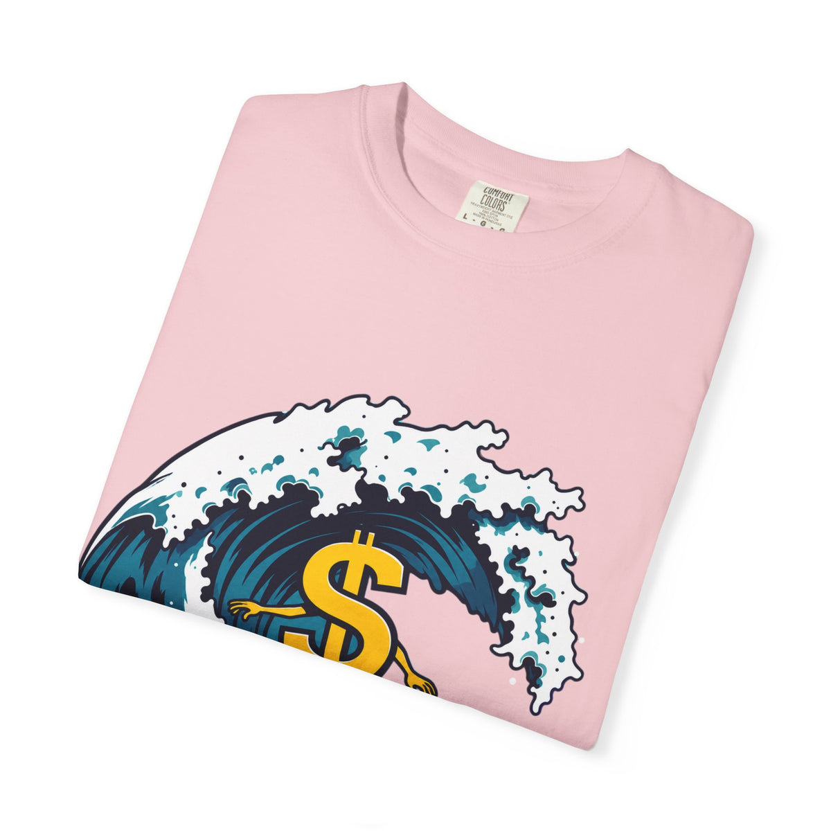 Money Wave Surf T-Shirt — Surfing Dollar Sign Graphic Tee