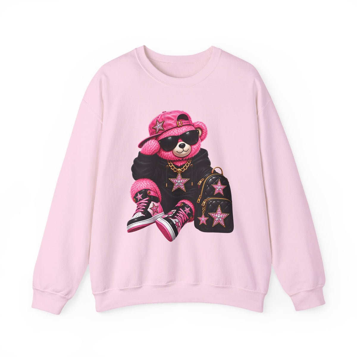 Pink Aura Bear — Unisex Heavy Blend™ Crewneck Sweatshirt