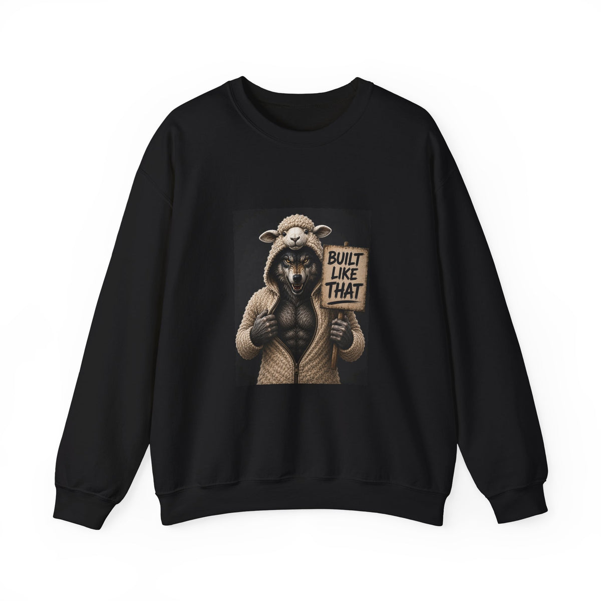Wolf Not Sheep Sweatshirt – 'Built Like That' Crewneck