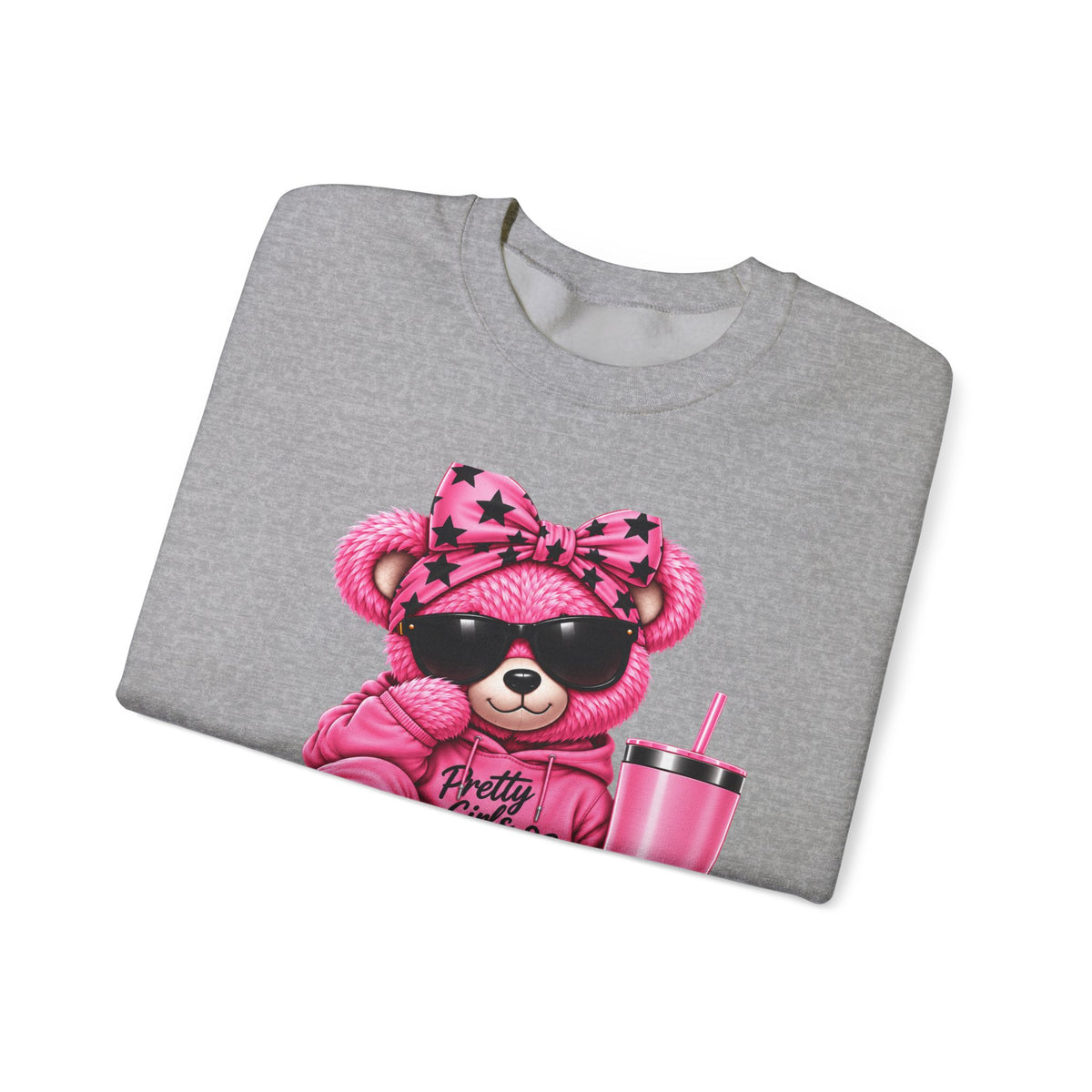 Pink Aura Bear — Unisex Heavy Blend™ Crewneck Sweatshirt
